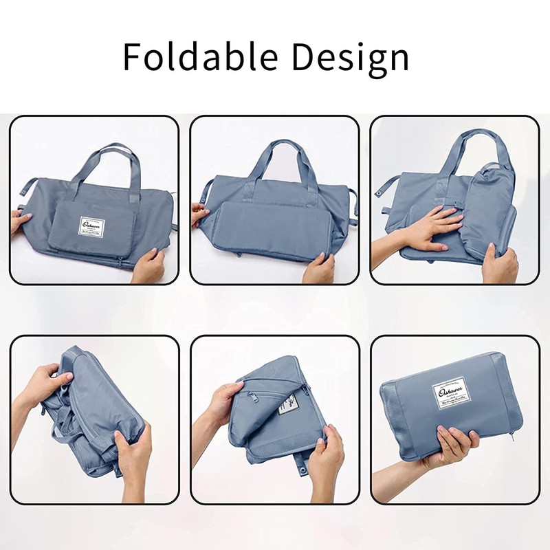 Large Capacity Foldable Travel Bag Expandable Portable Carry on Bag Dry&Wet S... gallery