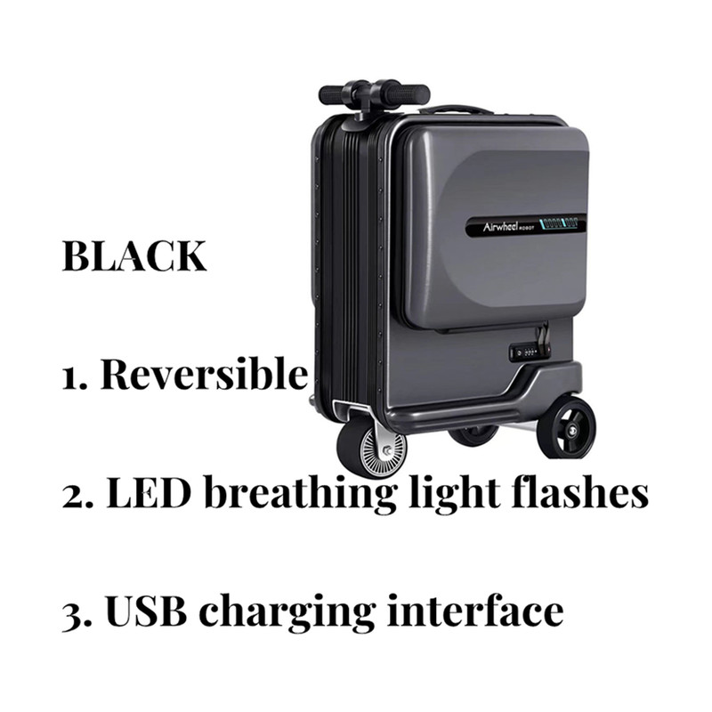 Airwheel Smart Rideable Travel Suitcase, Lightweight Electric Luggage Scooter