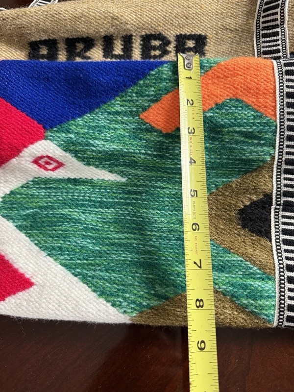 Large Wool ARUBA Southwest pattern Duffel Bag Weekender Shoulder Tote Straps gallery