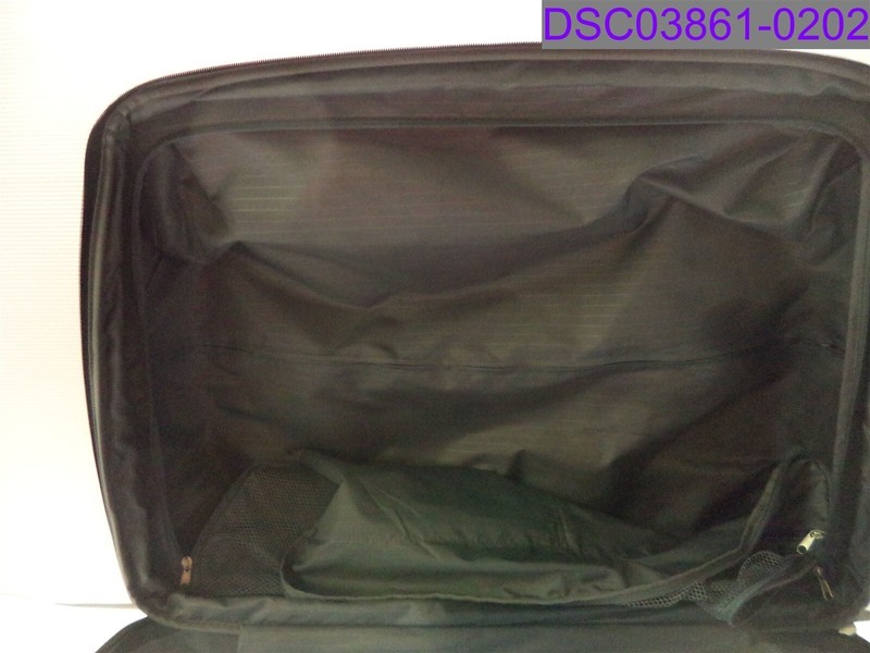Used Amazon Basics Orange Hardside Suitcase Exterior Measures 19" x 27" x 12" gallery