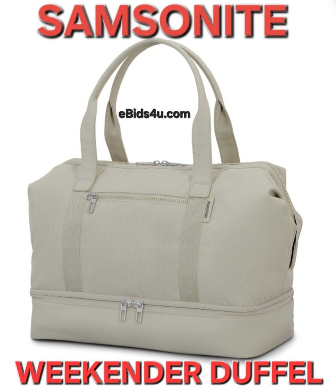 SAMSONITE Better than Basic Drop Bottom Weekender GREY Duffel Luggage Travel Bag
