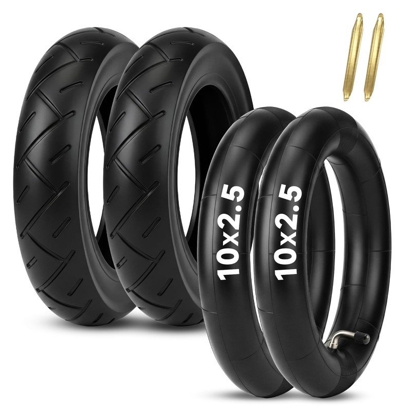 10x2.5 Scooter Tire & Tube Set (2 Pack),with 36V 48V 400W 500W 800W Hub Motor...