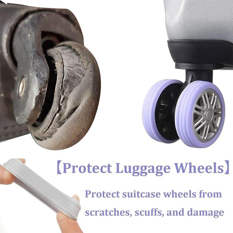 Practical Stable Moisture-Proof Rubber Protective Cover for Trolley Case Casters gallery