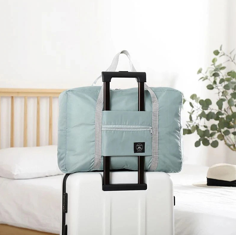 1pc Foldable Travel Duffel Bag Lightweight Carry On Weekend Bag for Airlines