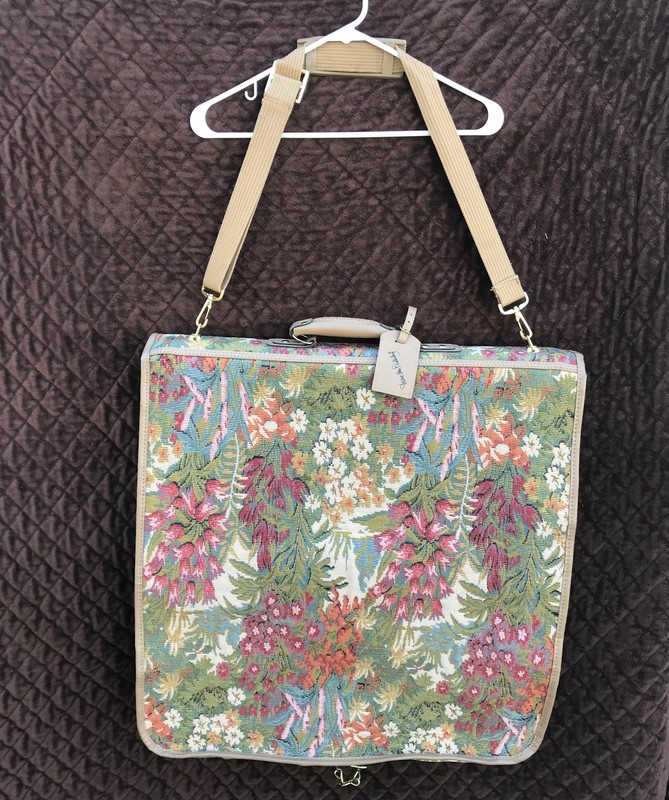 Diane Von Furstenberg Womens Multicolor Floral Print Luggage Suitcase Bag