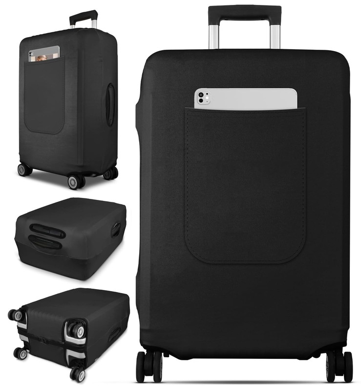Slohif Luggage Cover for Suitcase Tsa Approved Protector – 28-30 inch, Black