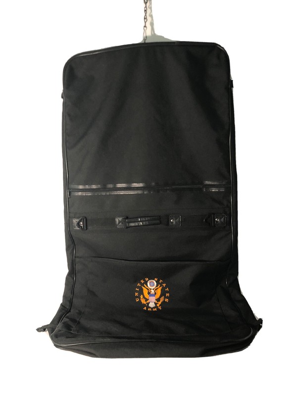United States US ARMY Military Foldable Black Canvas Suit Garment Travel Bag. gallery
