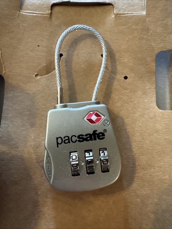 PacSafe® 3-Dial Cable Padlock | Prosafe™ 800 Travel Sentry | 10250 | TSA gallery