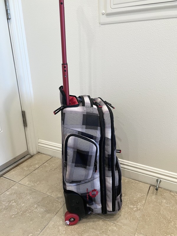 BURTON IXION SYSTEM CHECKERED LUGGUAGE WHEELED BAG CARRY ON 18” x 13” x 8” gallery