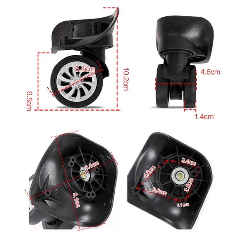 4pcs/set Replacement Luggage Suitcase Wheels Swivel Casters Wheel Accessary New gallery