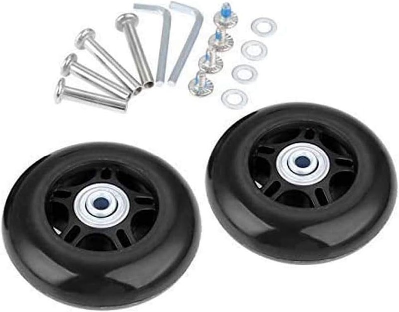 Replacement Luggage Wheel Set Compatible for Suitcase Inline Skate 63mm gallery