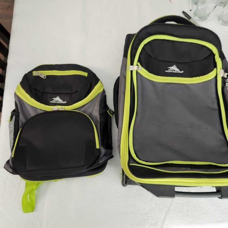 High Sierra 22″ Black Rolling Wheeled Laptop Travel Backpack Carry-On Bag