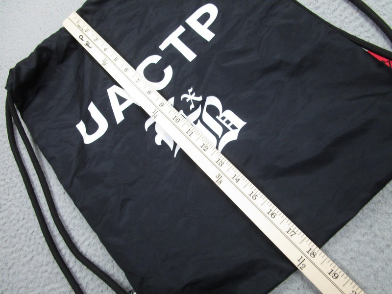 Undefeated UACTP Level Black Drawstring Bag Backpack Black 100% Cotton Cinch gallery