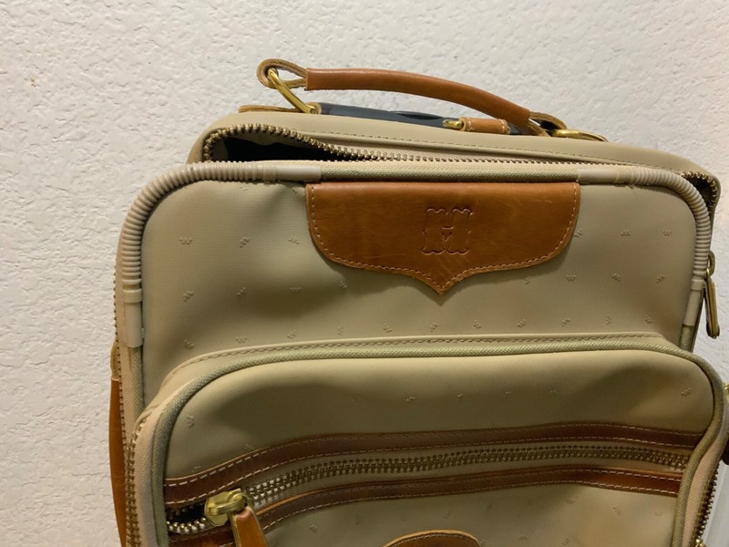 King Ranch, leather trim suitcase roller bag carry-on, luggage 18” gallery