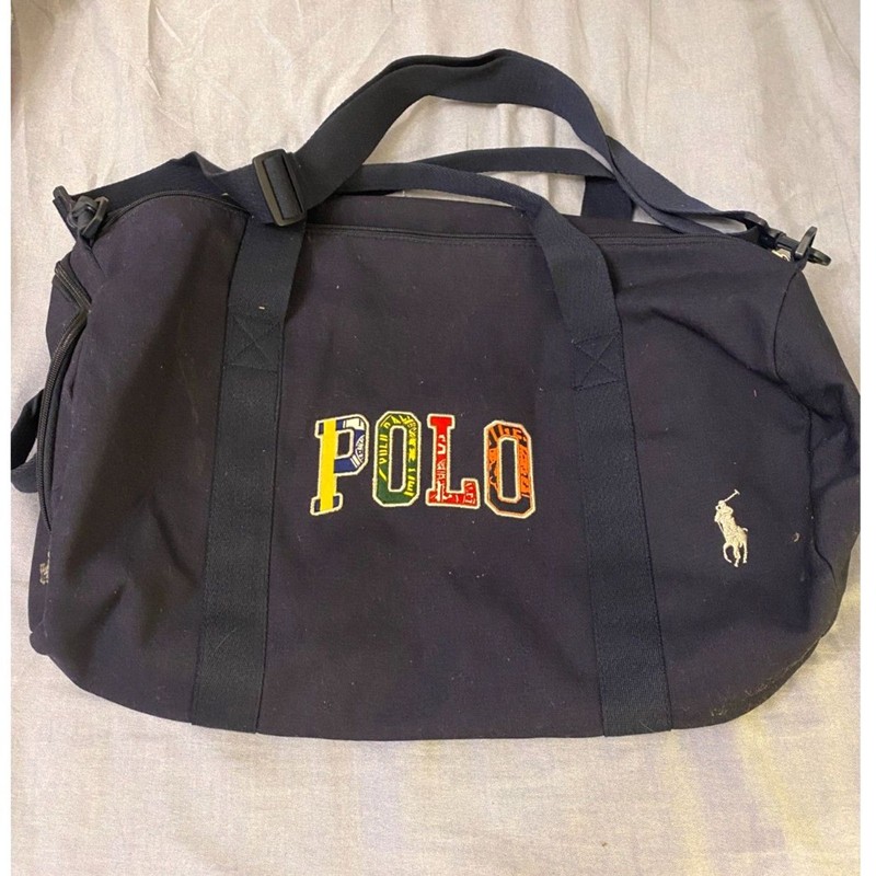 Polo Ralph Lauren Canvas Duffel Bag – Navy Blue – Embroidered Logo