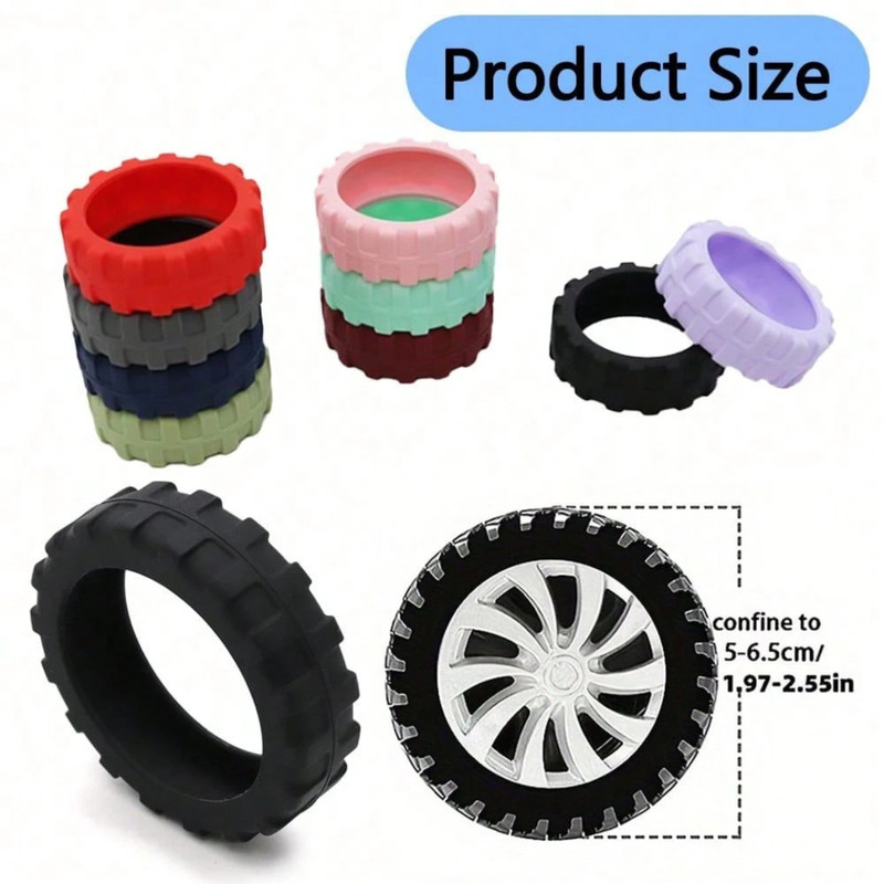 8Pcs Luggage Wheel Covers Spinner Suitcase Wheel Protectors Anti Noise Travel US gallery