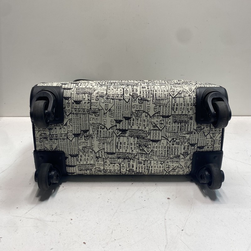Brighton Black White Village Print Rolling Spinner Suitcase Carry On Luggage gallery
