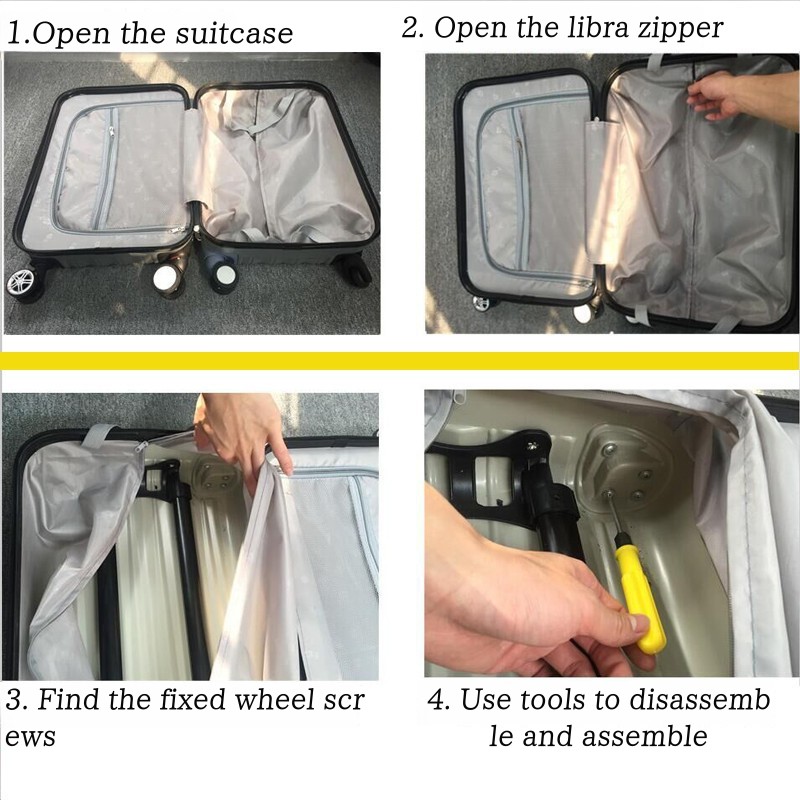 Multiple luggage wheels suitable for Samsonite American Tourister luggage gallery