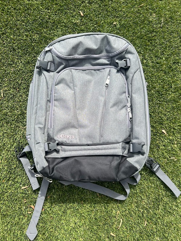 eBags Mother Lode Grey FullSize Convertible BACKPACK Travel Luggage Expandable