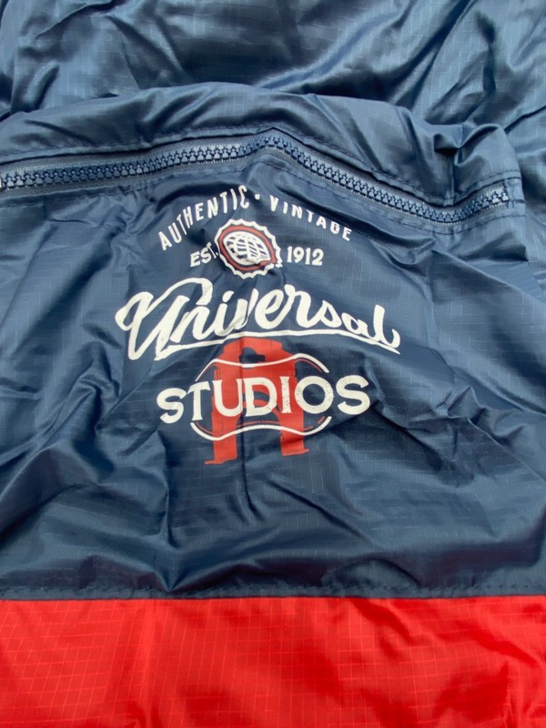 Universal Studios Packable Backpack Red & Blue 18" x 13" Travel Lightweight Bag gallery