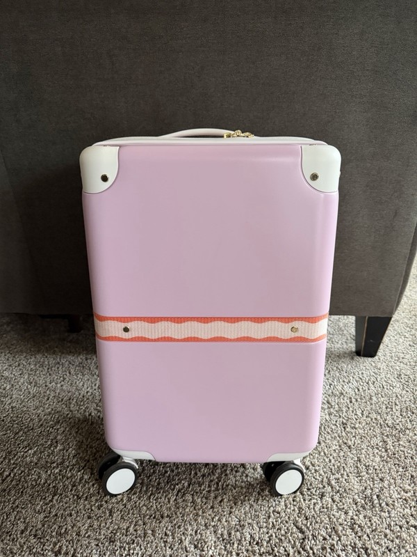 NEW Roller Rabbit X Target Hardside Spinner Trunk Carry On Suitcase Soft Pink