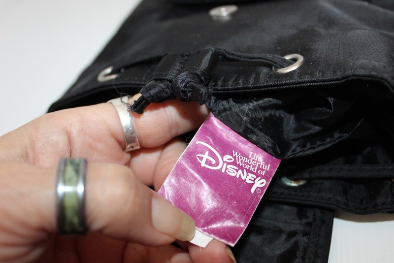 Disney Tinkerbell Black Drawstring Mini Backpack Girls Youth Floral Pockets gallery