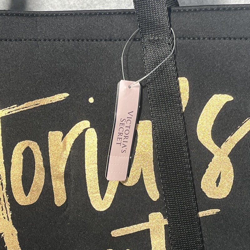 Victorias Secret Tote Beach Picnic Insulated Wine Cooler Logo Bag Travel Black gallery
