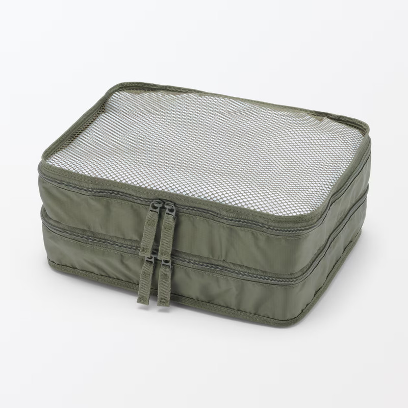 New MUJI Polyester Foldable Sorting Case With 2 Size S/M Double Type Kaki Colors gallery