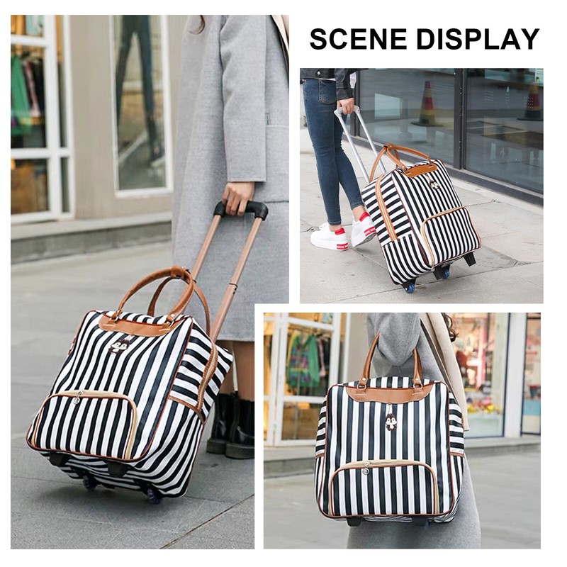 16" 18" Wheeled Underseat Suitcase Rolling Carry On Trolley Luggage Travel Bag gallery