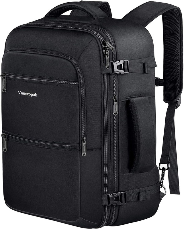 Carry on Backpack, 40L Expandable Extra Large Travel Backpack, Flight Approved W