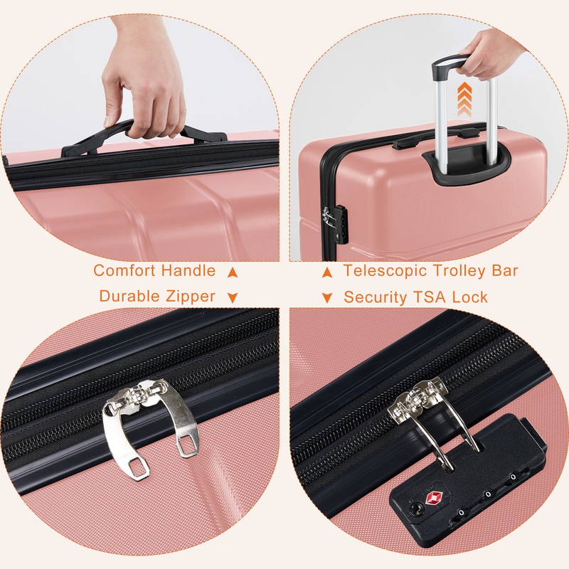 Luggage Hardside with TSA Lock Suitcase & Double Spinner Wheels 20/24/28-Inch gallery