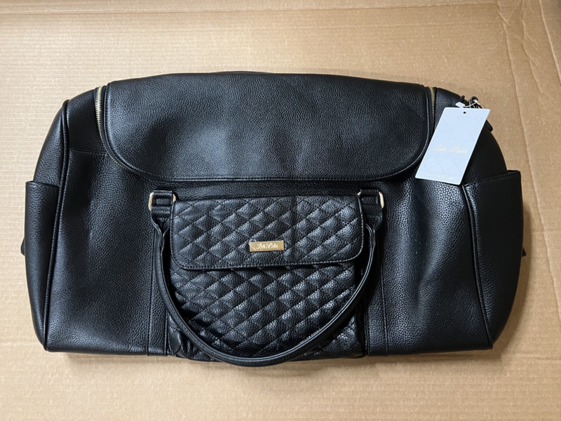 Luli Bebe’ Monaco Ebony Black Weekender Travel Bag NEW WITH TAGS