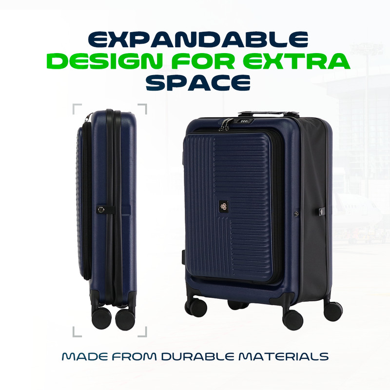 20-Inch Lightweight Collapsible Expandable Carry-On Suitcase, Airline Approved gallery