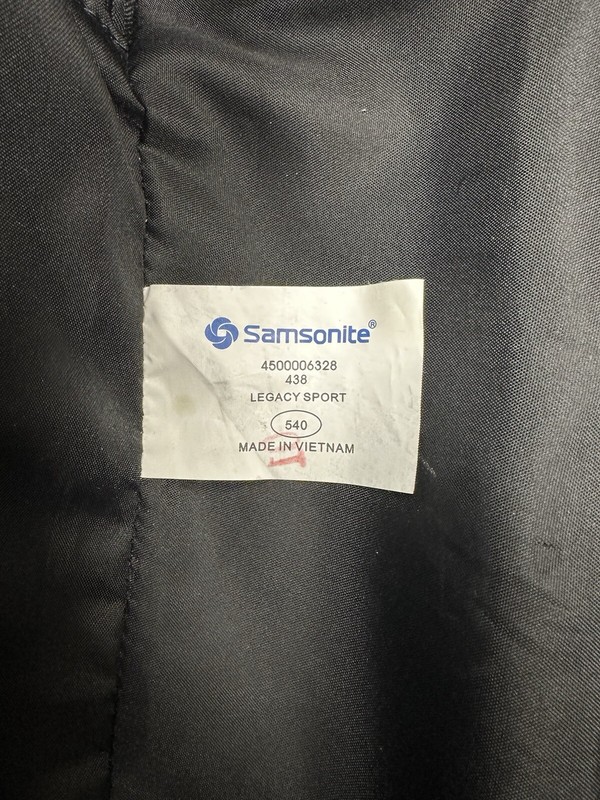 Samsonite Black Rolling Wheel Zip Around Luggage Carry-On Spinner Suitcase Sport gallery