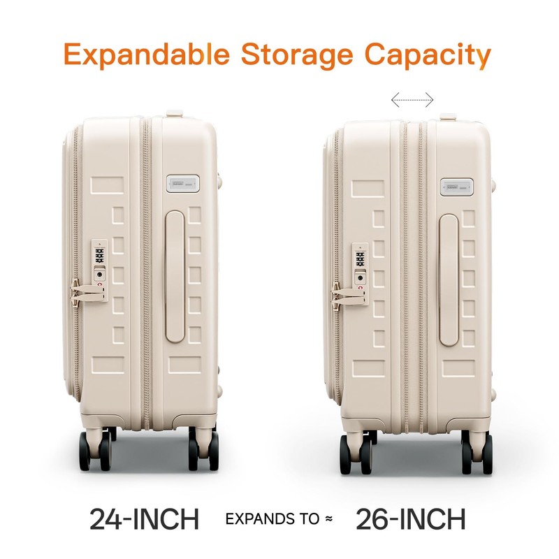 Expandable Lightweight PC Hard Shell Suitcase, 24-inch Luggage with TSA Lock,... gallery
