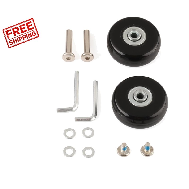 Durable Luggage Wheels Replacement Kit – Set of 2, 45mm for Easy Installation