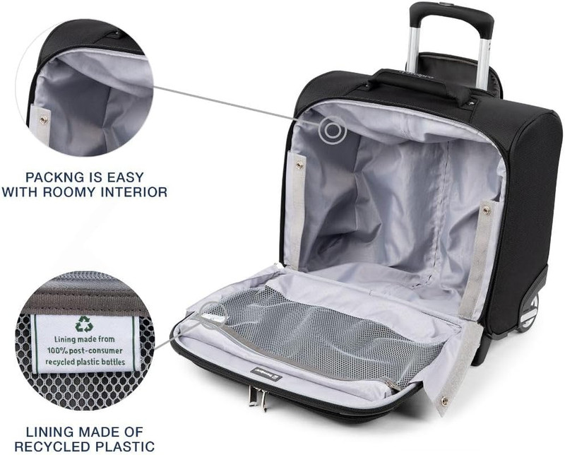 Maxlite 5 Softside Lightweight Rolling Underseat Tote Upright 2 Wheel Bag, Men a gallery