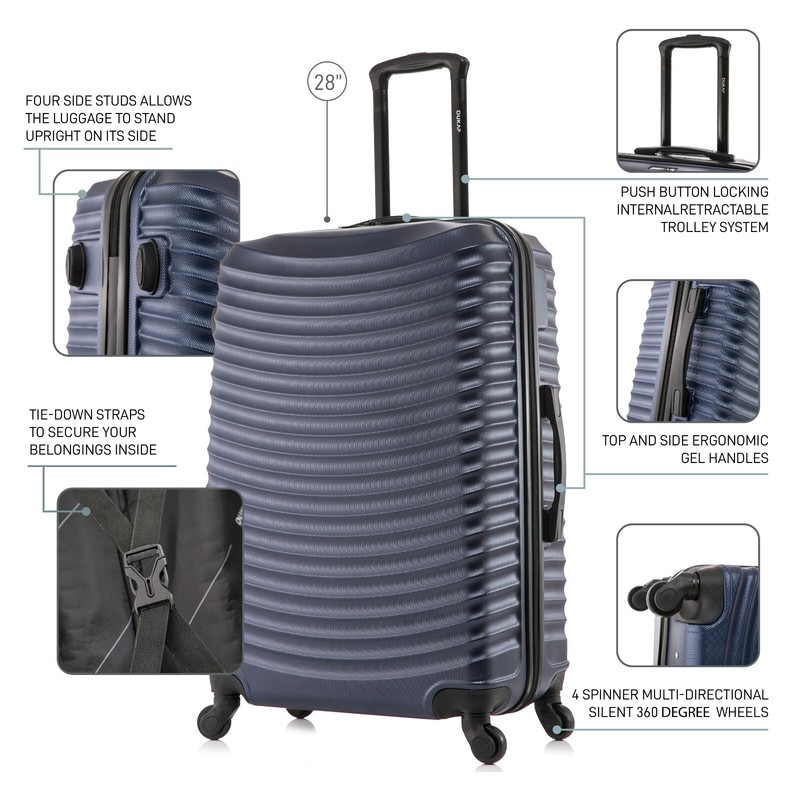DUKAP Adly 28" Hard Shell Checked Luggage 360 Spinner Wheels Travel Suitcase gallery