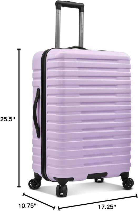 Durable Lavender 26-Inch Expandable Luggage with 8 Spinner Wheels & Protection gallery