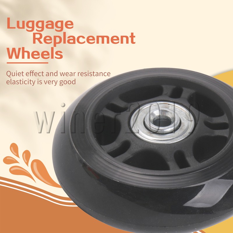 Luggage Suitcase Replacement Wheel Part 75mm Diameter x 26mm Thickness Pack of 3 gallery