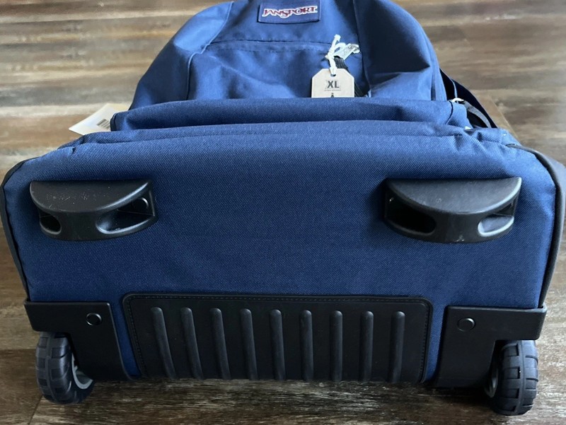 JanSport Driver 8 Rolling Backpack Wheeled Travel Bag Laptop Sleeve Navy 36L gallery