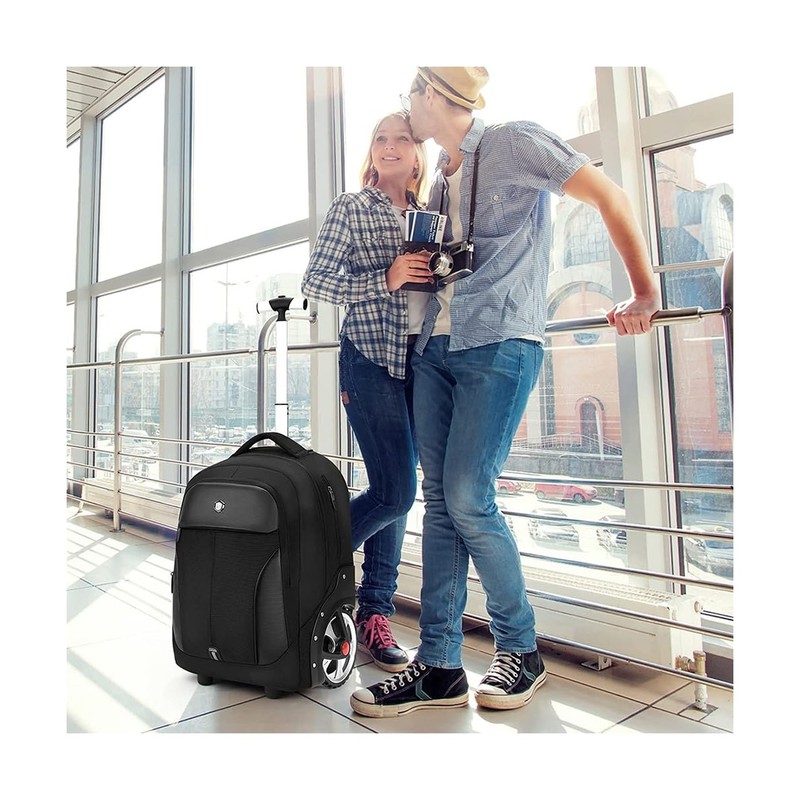 Waterproof Rolling Backpack, Backpack with Wheels for Business and Travel Com... gallery