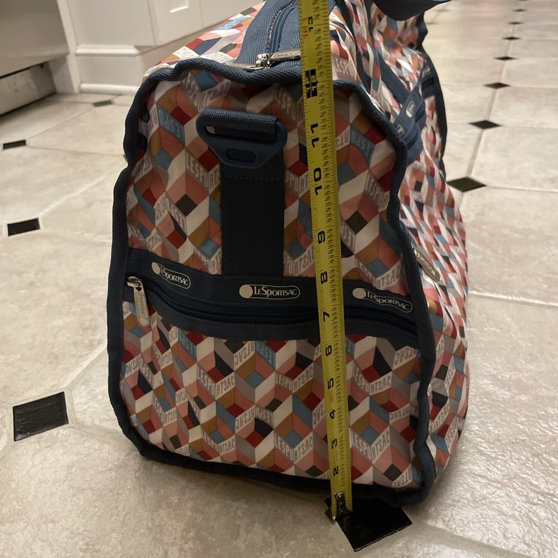 LeSportsac Geometric Patterned Weekender Travel Duffle Duffel Carry On Bag gallery