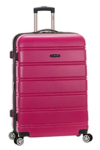 Melbourne Hardside Expandable Spinner Wheel Luggage, Checked Large 28″ MAGENTA