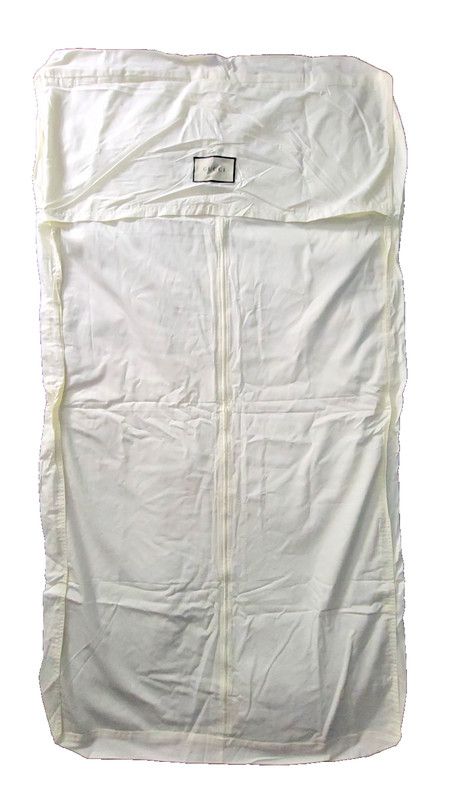 Gucci Off White Fabric Zippered Long Dust Cover Garment Bag 29×56” Preowned Cond