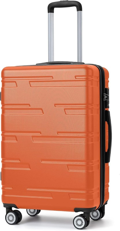 24″ Expandable Hard Shell Carry On Luggage Hardside Suitcase with Spinner Wheels