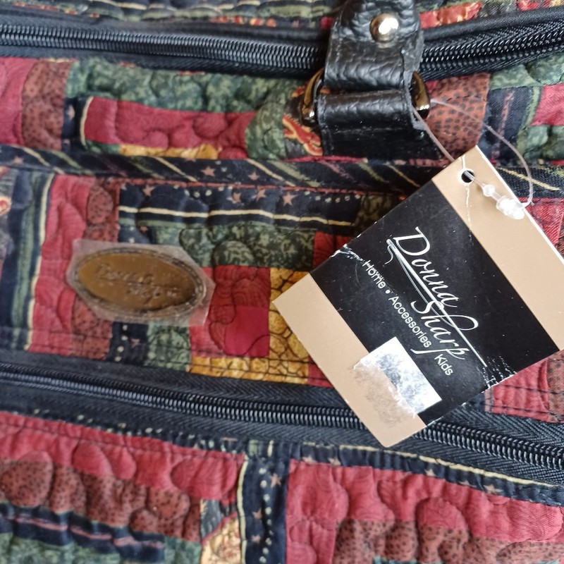 NEW Donna Sharp Set Quilted Patchwork Roller Carry On 19” Travel Bag Crossbody gallery