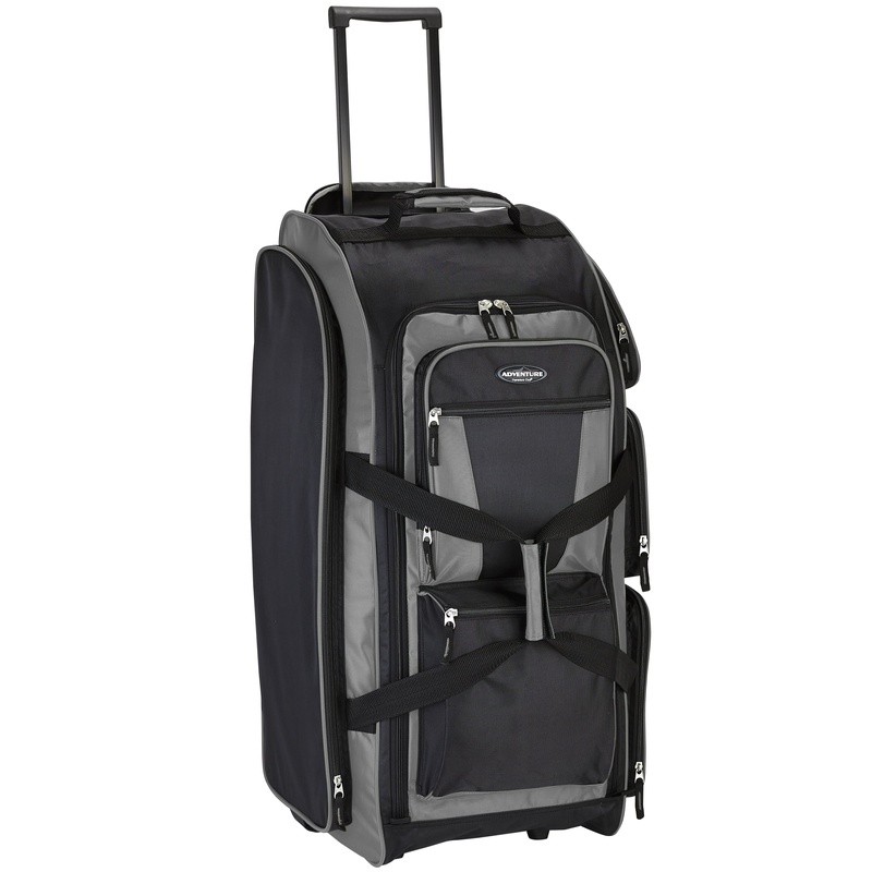 30 Inch Rolling Duffel Bag Travel Organizer 7 Pockets Soft Shell Wheeled Bag New