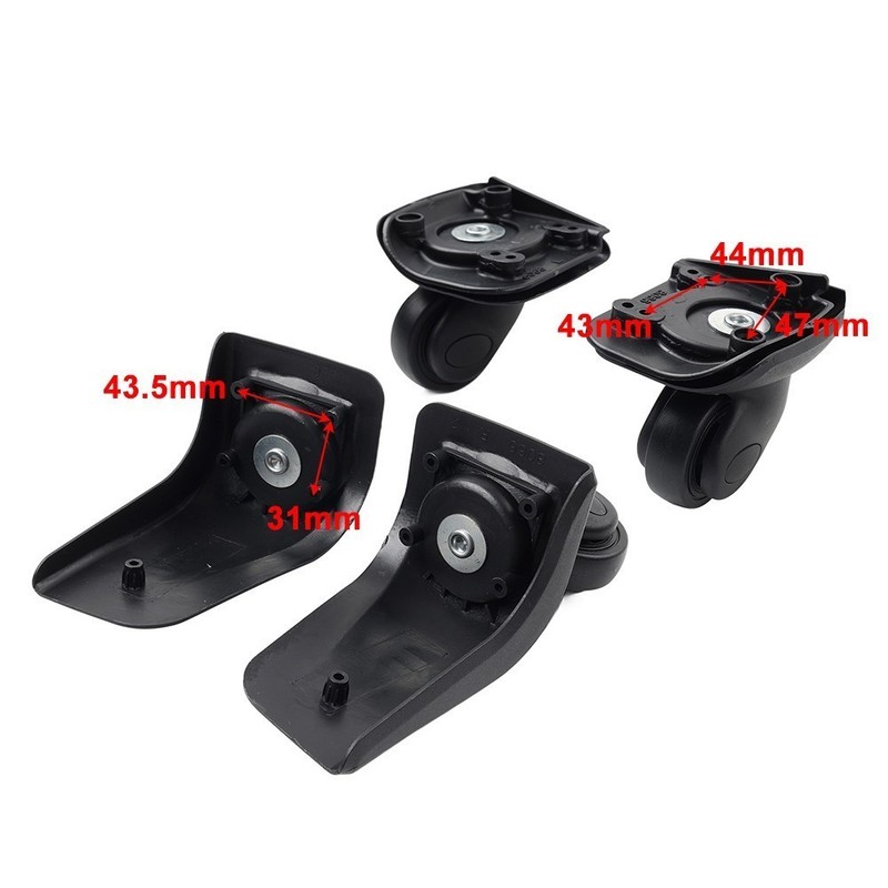 2/4pcs Replacement Luggage Wheels 360° Swivel Spare Caster Suitcase Repairment gallery