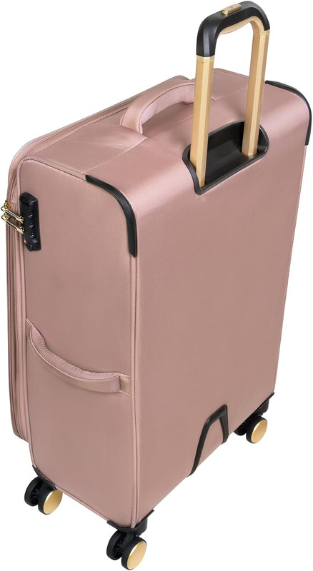 Glimmering 28" Softside Checked 8 Wheel Expandable Spinner, Mink Gold gallery